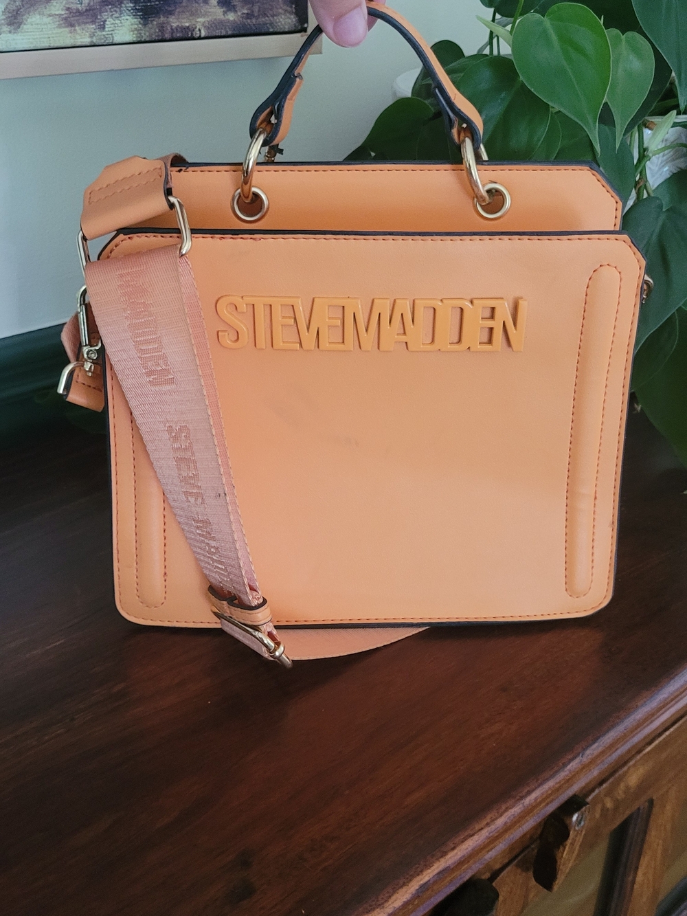 Steve Madden Orange Top-Handle Crossbody Bag